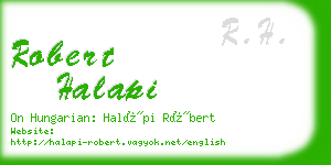 robert halapi business card